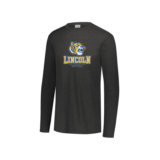 [FTLCUBBK-YS-LOGO1] Decker Youth Tri-Blend T-Shirt - Long Sleeve (Youth S, Black, Logo 1)