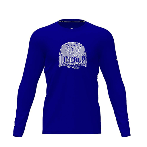 [CUS-DRIF-TEES-PER-CNK-LSL-RYL-YXS-LOGO3] Dri Fit Performance T-Shirt (Youth XS, Royal, Logo 3, Long Sleeve)