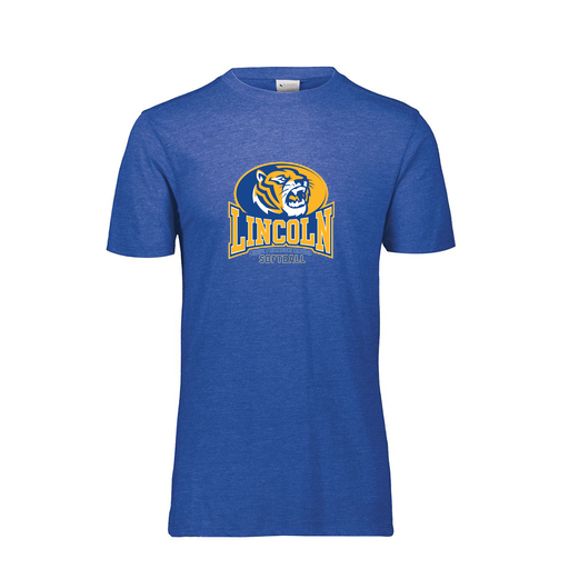 [FTSCUBRY-YS-LOGO3] Decker Youth Tri-Blend T-Shirt - Short Sleeve (Youth S, Royal, Logo 3)
