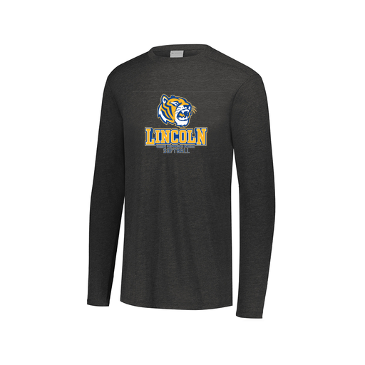 [FTLCUBBK-AXS-LOGO1] Decker Men's Tri-Blend T-Shirt - Long Sleeve (Adult XS, Black, Logo 1)