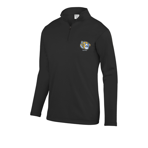 [FOLQFFBK-AS-LOGO2] Decker Men's FlexFleece 1/4 Zip (Adult S, Black, Logo 2)