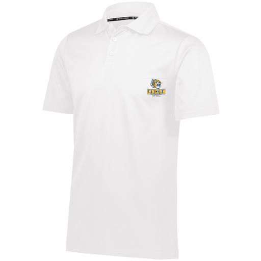 [222568.005.S-LOGO1] Men's Prism Polo (Adult S, White, Logo 1)