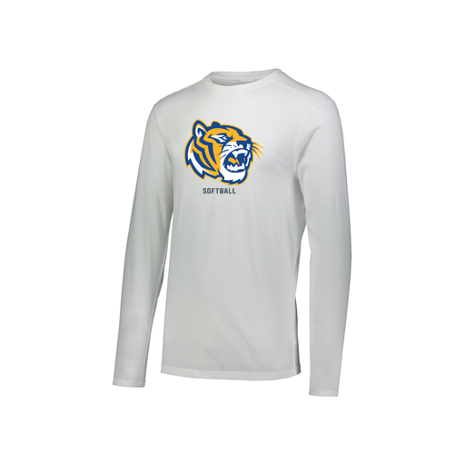 [FTLCUBWH-YS-LOGO2] Decker Youth Tri-Blend T-Shirt - Long Sleeve (Youth S, White, Logo 2)