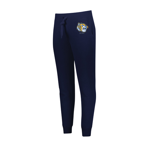 [229748.065.XS-LOGO2] Ladies 60/40 Fleece Jogger (Female Adult XS, Navy, Logo 2)